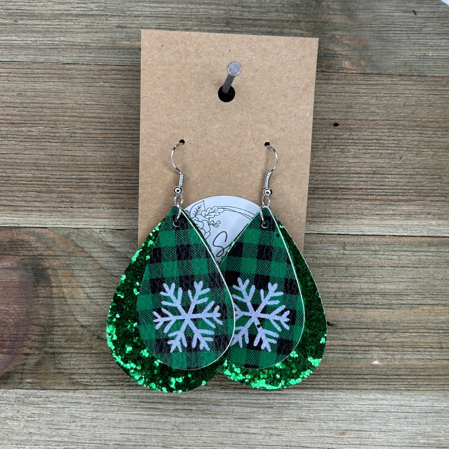 Double Layered Christmas Earrings