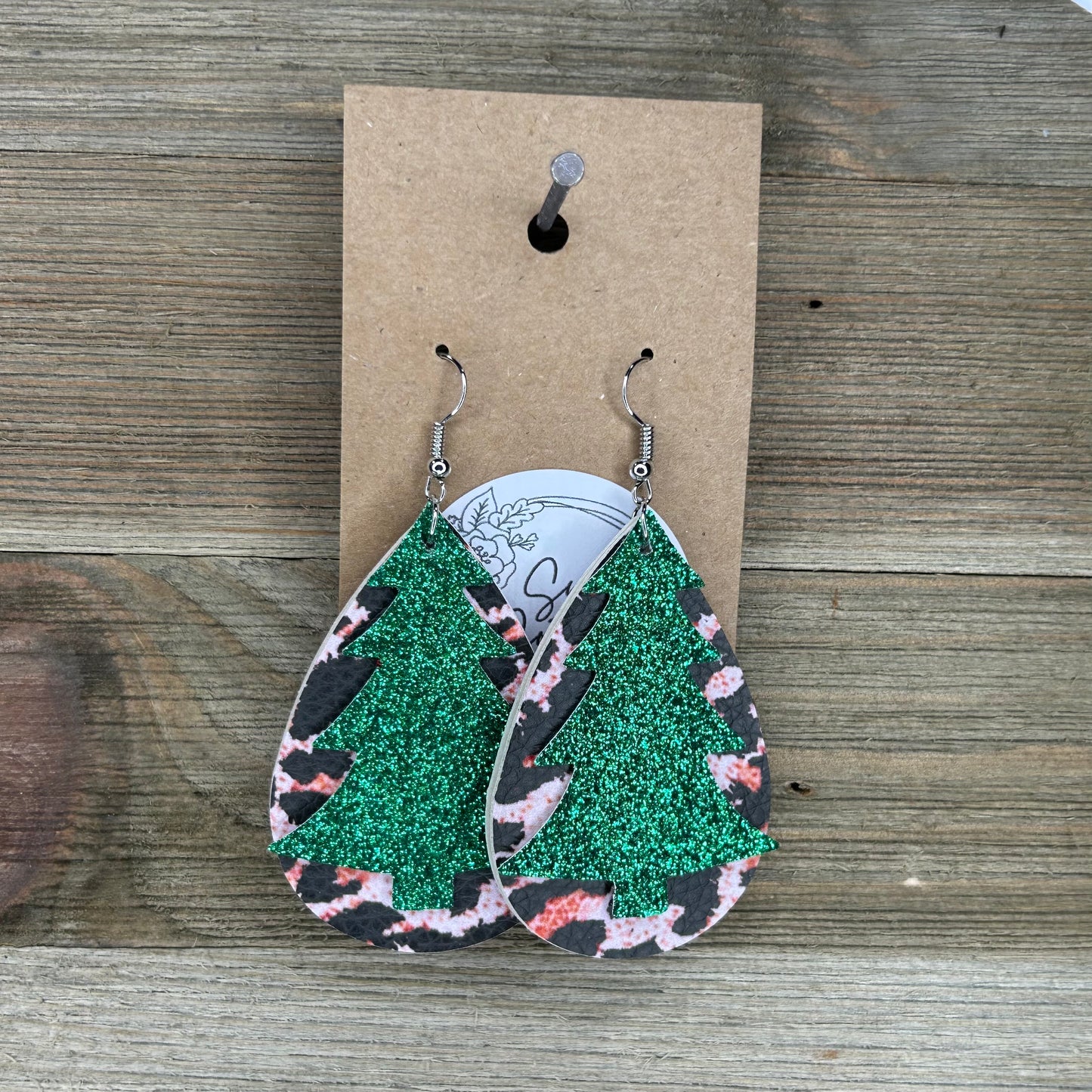 Double Layered Christmas Earrings