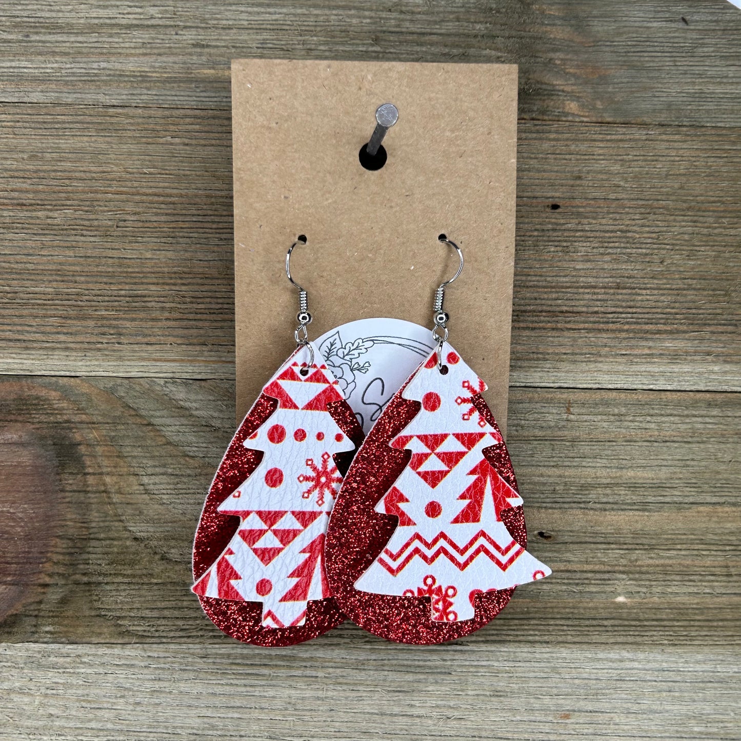 Double Layered Christmas Earrings