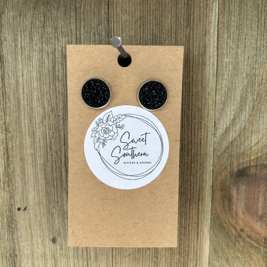 Large Druzy Stud Earrings