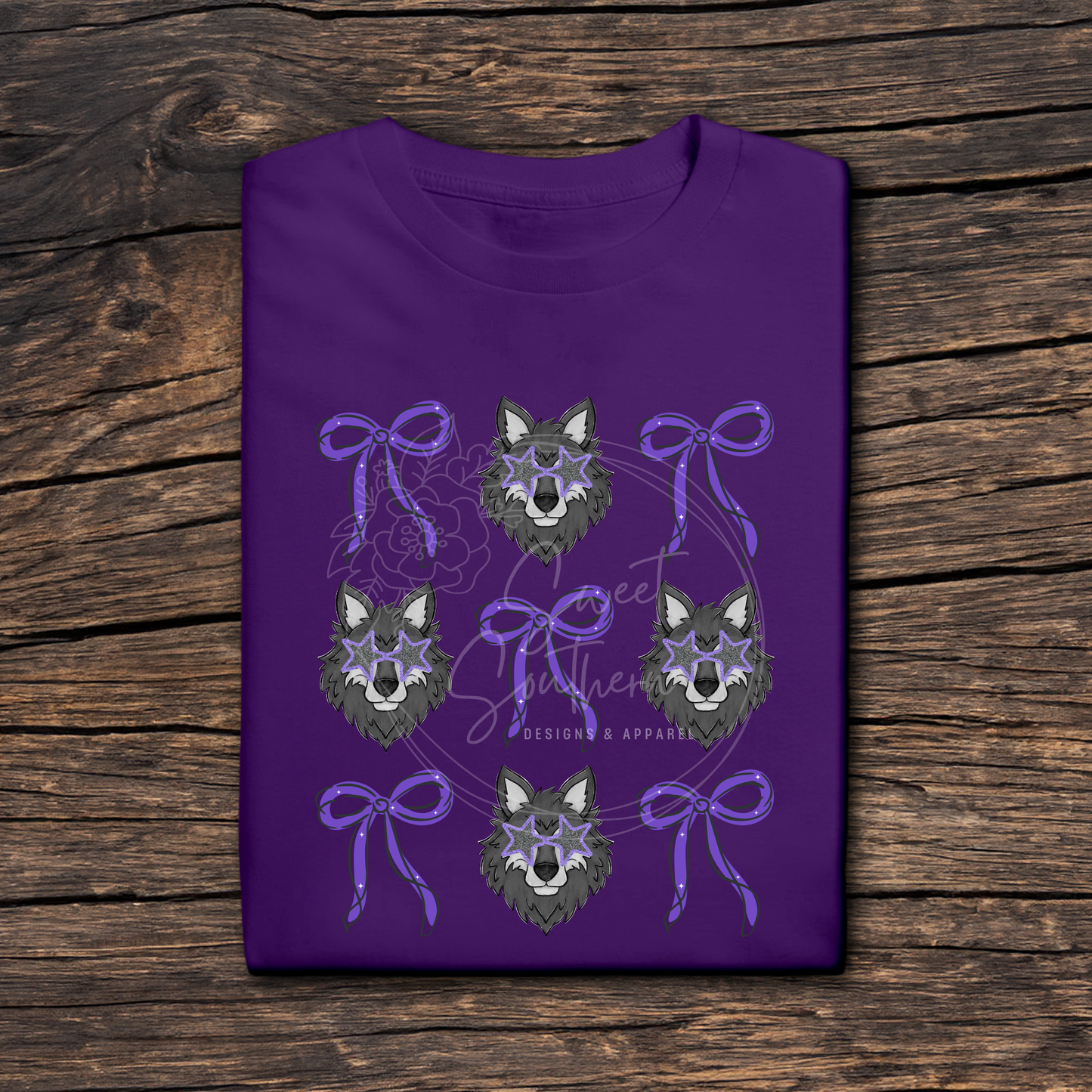 wolves coquette colored t-shirt