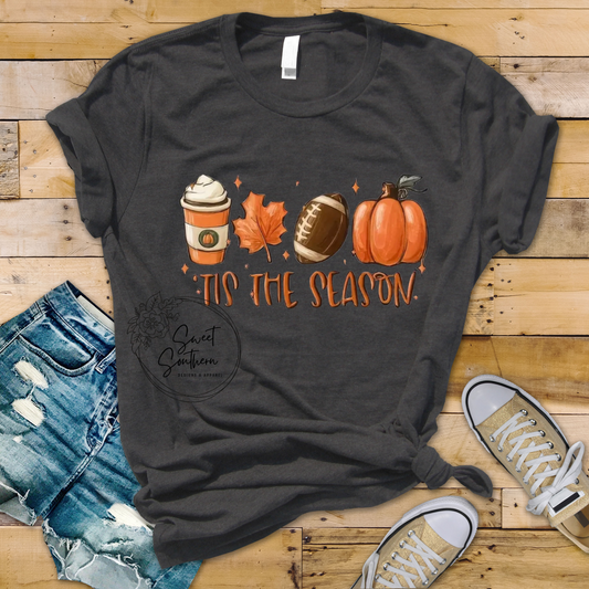 football 'tis the season-fall t-shirt