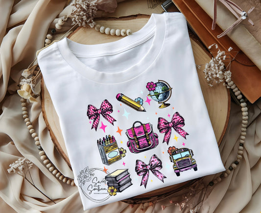 school collage t-shirt