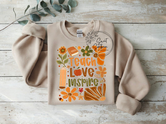 fall teach love inspire sweatshirt