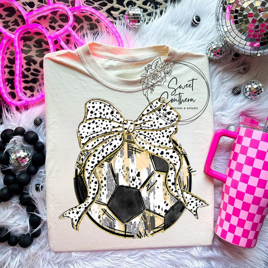 soccer bow t-shirt