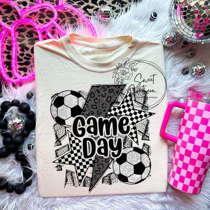 soccer cheetah gameday t-shirt