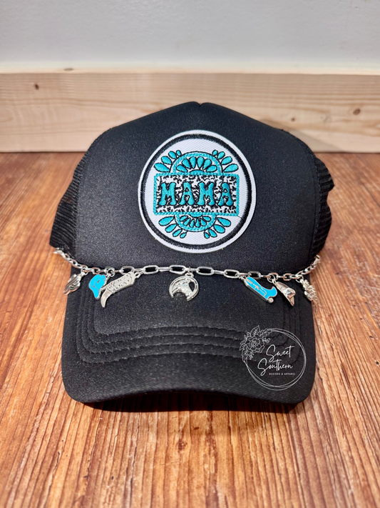 mama turquoise hat