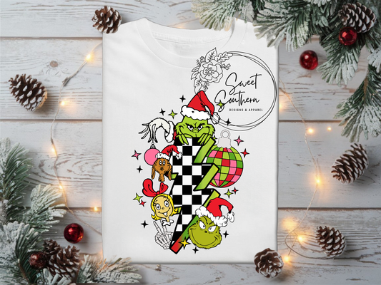 checkered grinch collage