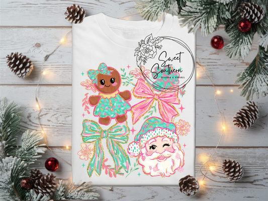 gingerbread girl & santa