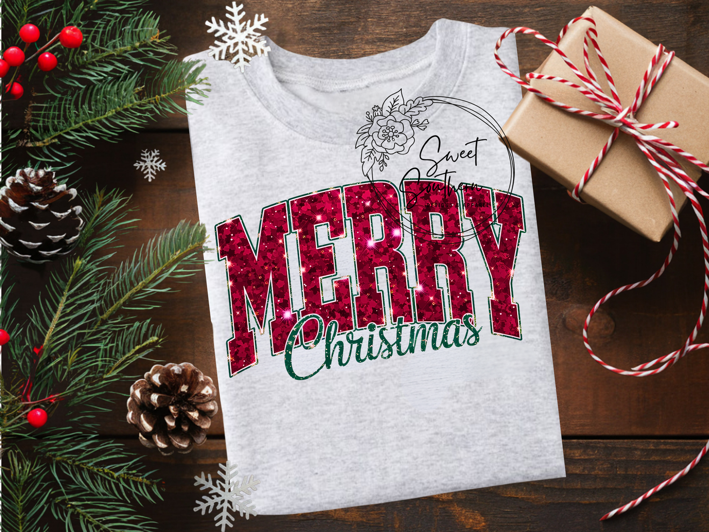 merry christmas glitter letters