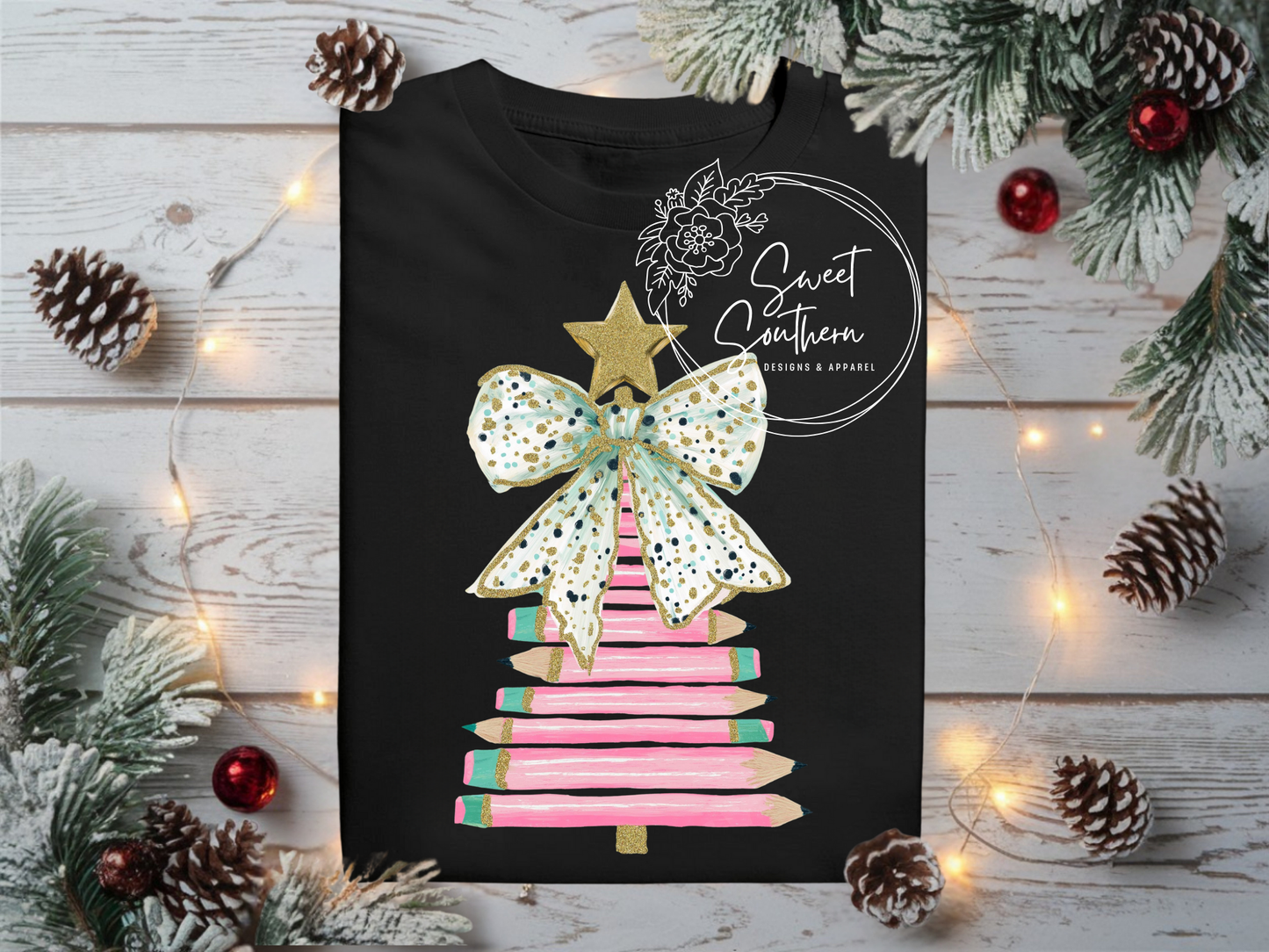 pastel pencil christmas tree