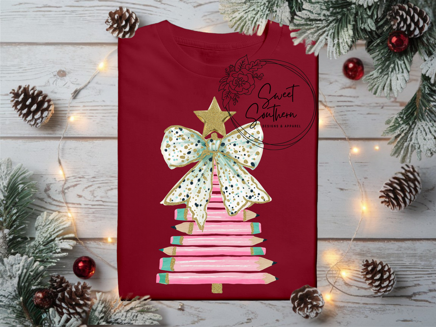 pastel pencil christmas tree