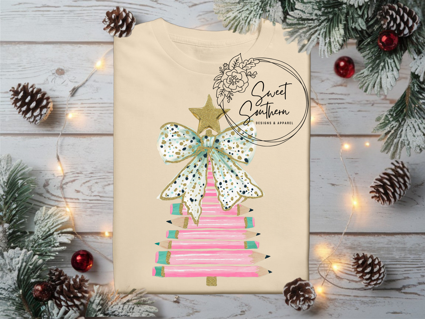 pastel pencil christmas tree