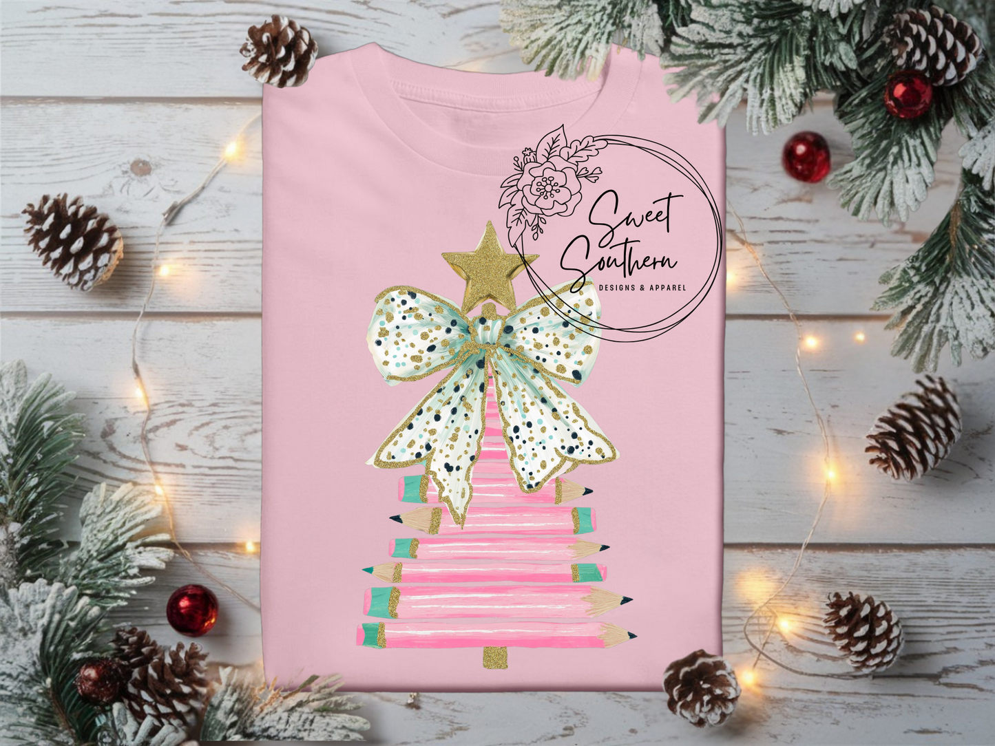 pastel pencil christmas tree