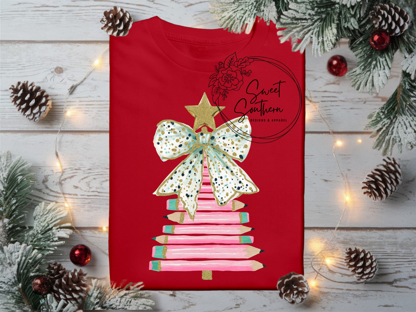 pastel pencil christmas tree