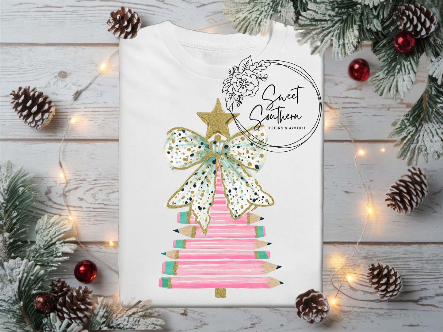 pastel pencil christmas tree