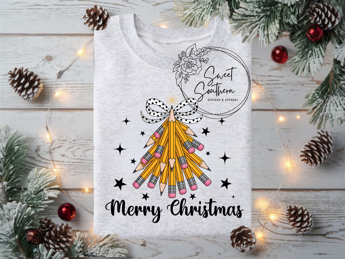 pencil christmas tree
