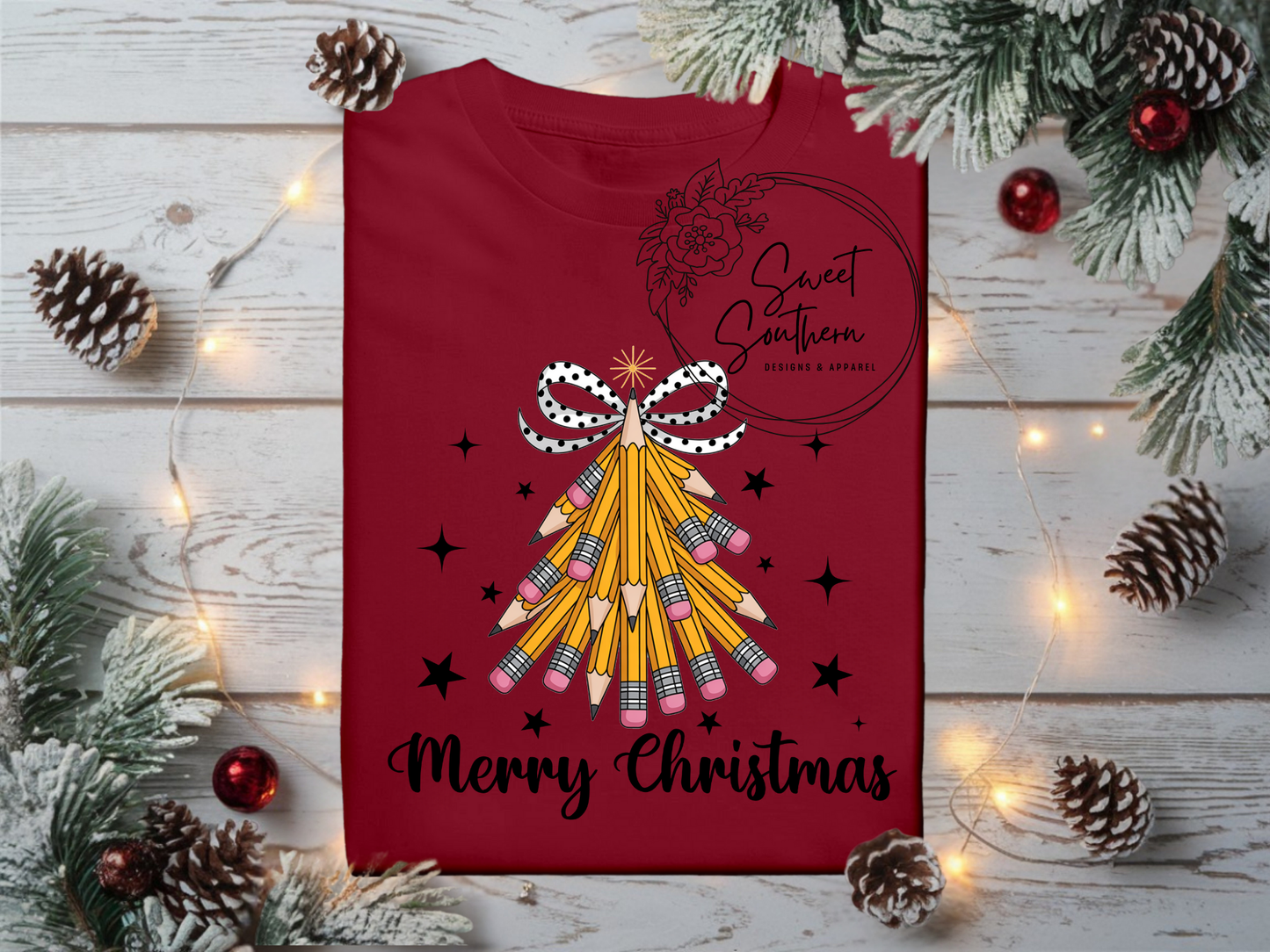 pencil christmas tree