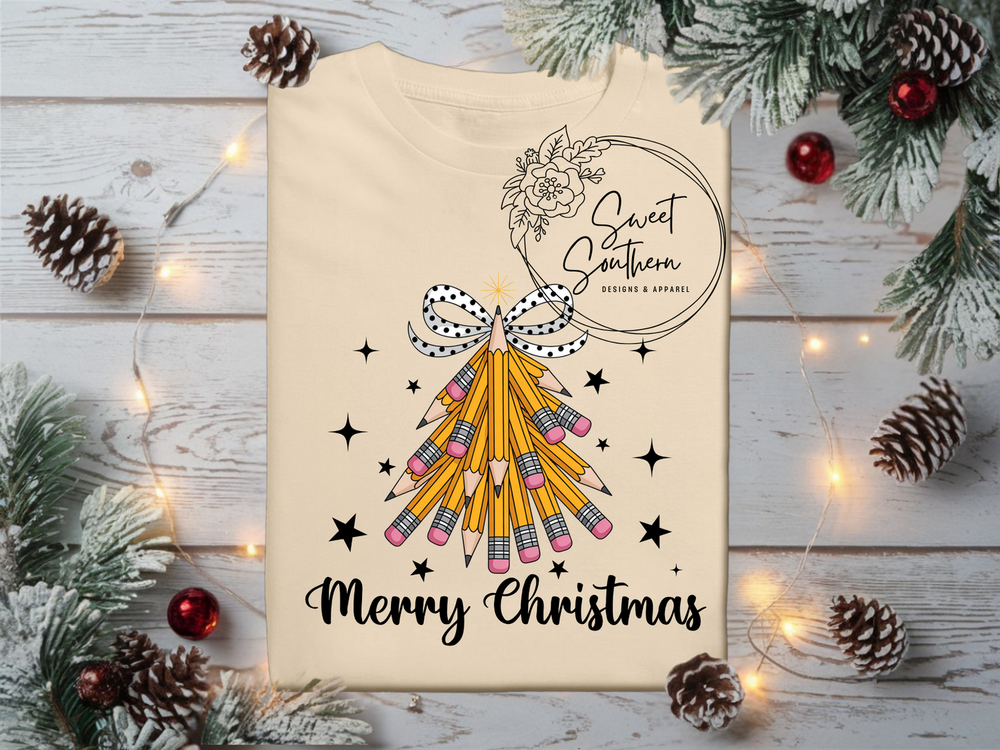 pencil christmas tree