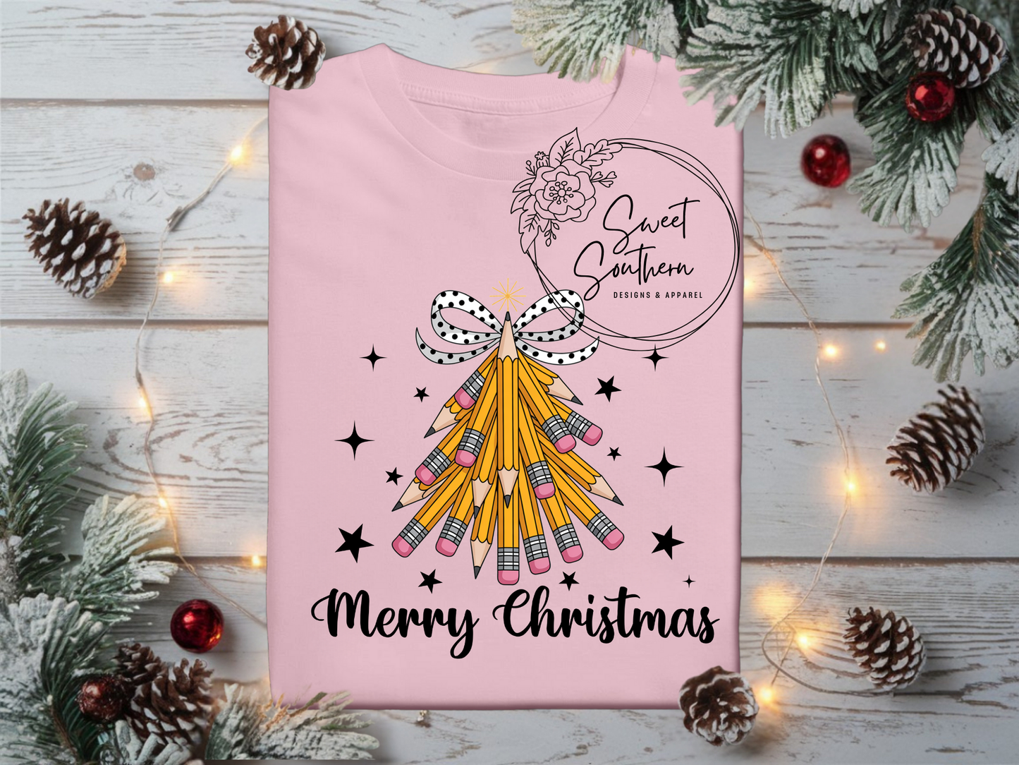 pencil christmas tree