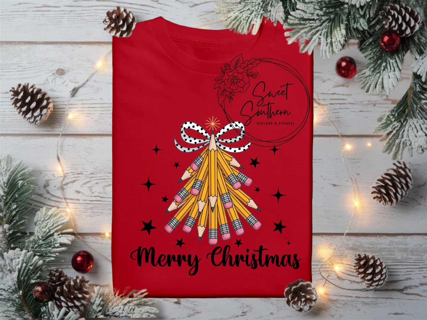 pencil christmas tree