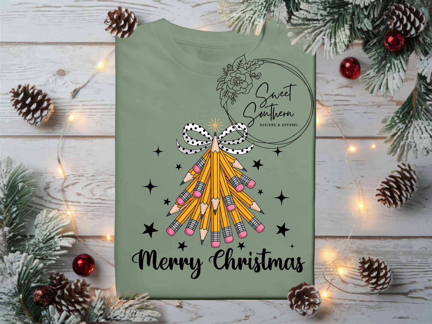 pencil christmas tree