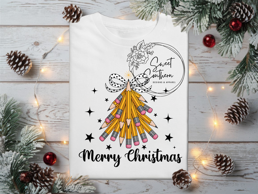 pencil christmas tree