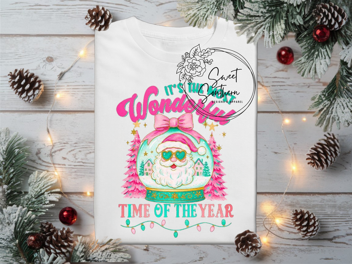 santa snow globe