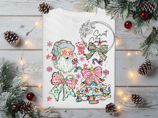 santa & christmas tree