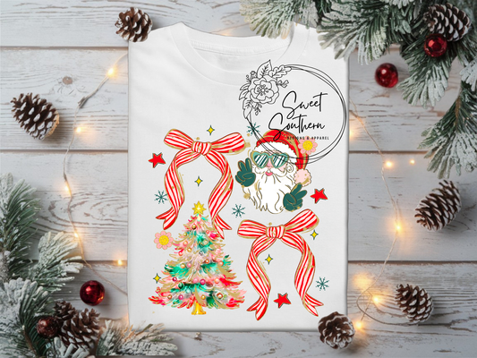 striped bows & groovy santa